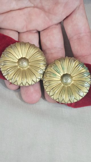 Cinturón Vintage Terciopelo Rojo con Broches Flora