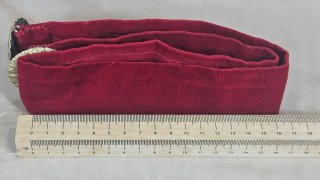 Cinturón Vintage Terciopelo Rojo con Broches Flora