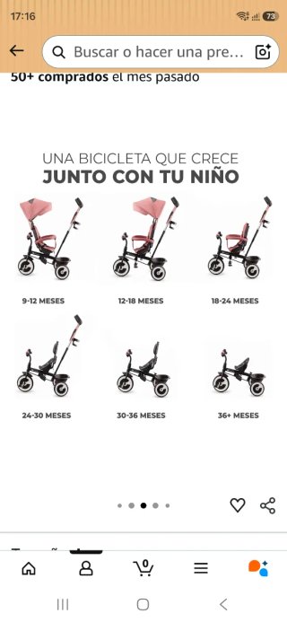 Triciclo evolutivo rosa