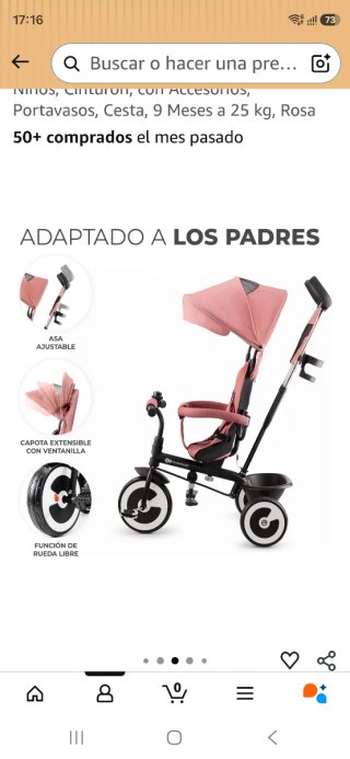 Triciclo evolutivo rosa
