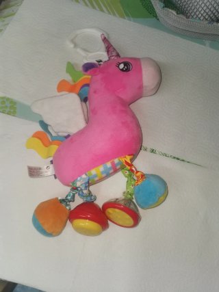 Peluche unicornio bebé arcoíris
