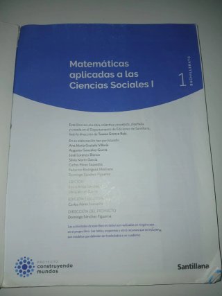 Matemáticas aplicadas a las Ciencias Sociales I