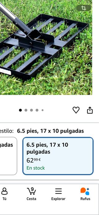 Rastrillo Nivelador Césped Walensee 17x10 pulgadas