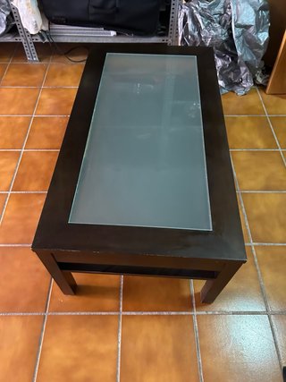 Mesa de centro madera y cristal