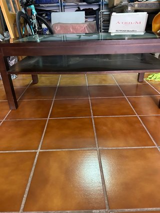 Mesa de centro madera y cristal