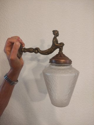 Pareja apliques sirena y tulipa traslúcida