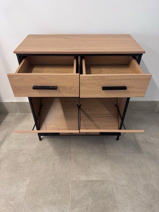 Mueble de baño madera y metal