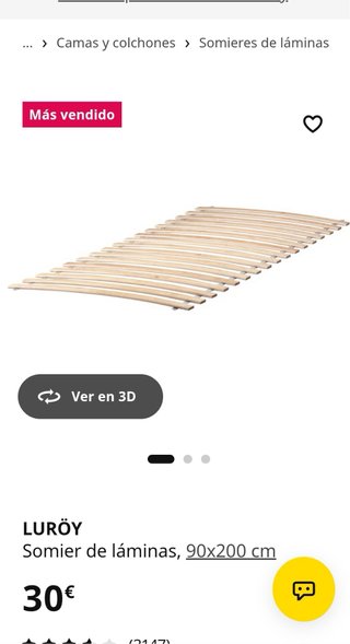 Cama alta infantil Ikea madera blanca