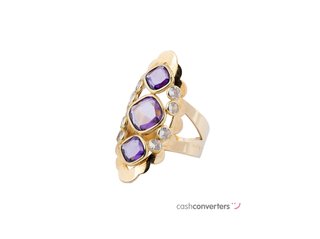 anillo oro 18k con piedra con circonita t. 19 (18,79 mm)