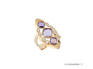 anillo oro 18k con piedra con circonita t. 19 (18,79 mm)