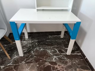 Escritorio Infantil Ikea Blanco y Azul Phal