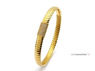 pulsera oro 18k con piedra con circonita