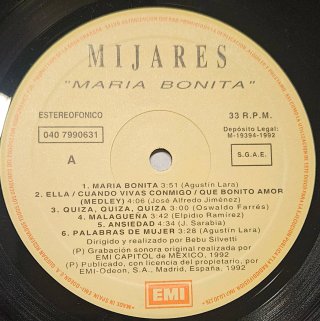 Vinilo Manuel Mijares - Maria Bonita