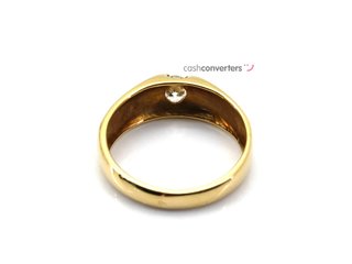 anillo oro 18k con piedra con diamante t. 25 (20,7 mm)