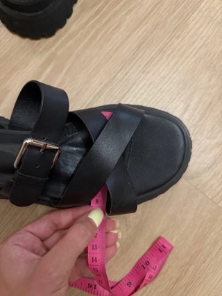 Sandalias plataforma piel negras