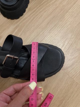 Sandalias plataforma piel negras