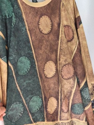 Camiseta larga estampada