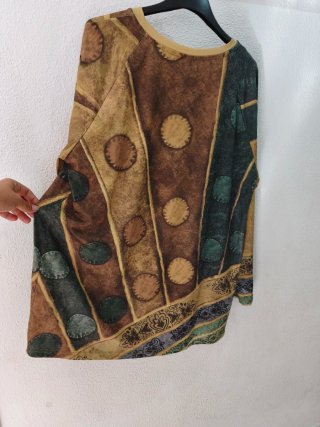 Camiseta larga estampada