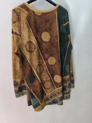 Camiseta larga estampada