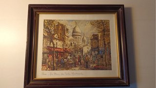 Lámina París Montmartre Marco Madera