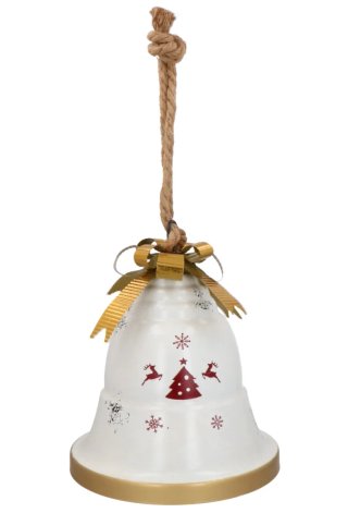 Campana grande decorativa Navideña Metal y Yute
