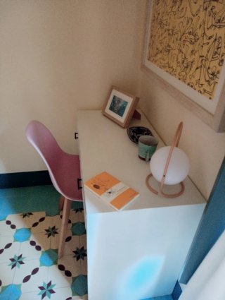 Escritorio blanco madera maciza