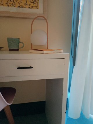 Escritorio blanco madera maciza