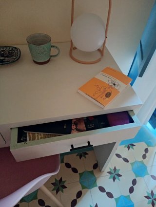 Escritorio blanco madera maciza