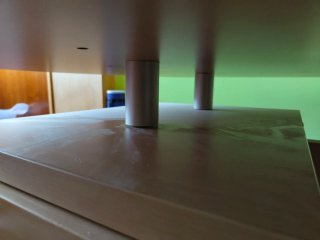 Mesa de escritorio madera y metal