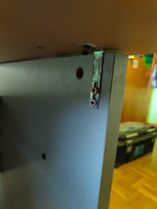 Mesa de escritorio madera y metal