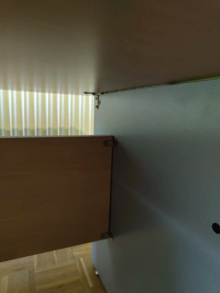 Mesa de escritorio madera y metal