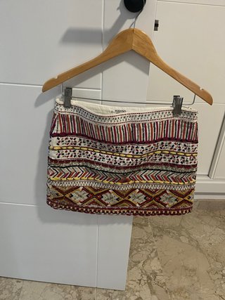 Falda mini Mango bordada