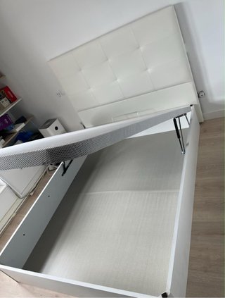 Canapé abatible polipiel blanco