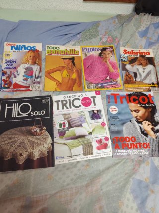 Lote revistas de patrones de ganchillo. Vintage