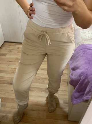 Pantalón chándal beige