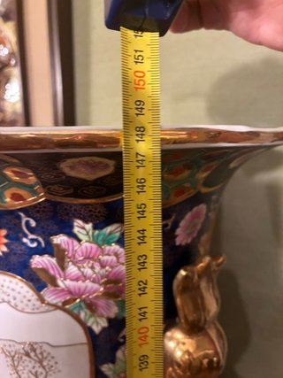 Jarrón Oriental Monumental 150cm con Peana