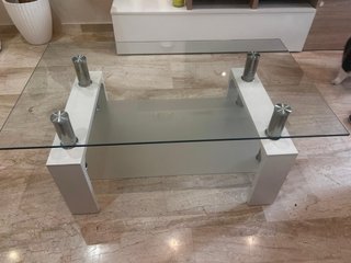 Mesa Comedor Cristal + 4 Sillas + Mesa Aux