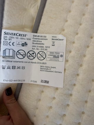 Cubrecolchón Eléctrico SilverCrest