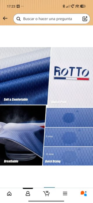 Maillot Ciclismo Rotto Blanco-Azul Talla M
