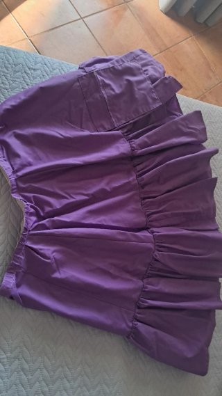 Vestido FLAMENCA morado talla XS con volantes