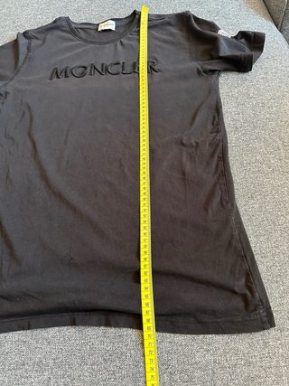 Camiseta Moncler Negra Talla L Logo Bordado