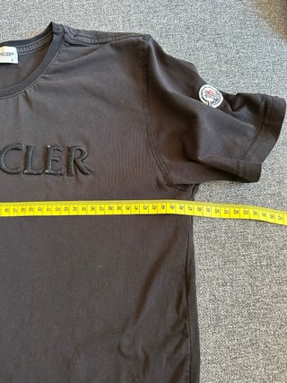 Camiseta Moncler Negra Talla L Logo Bordado