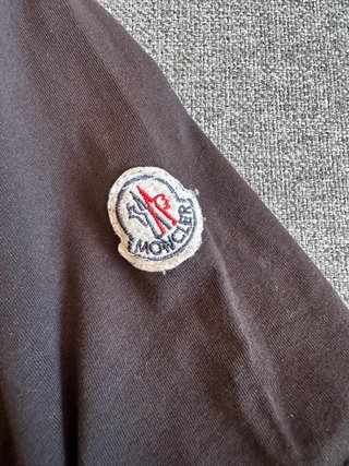 Camiseta Moncler Negra Talla L Logo Bordado