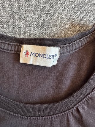 Camiseta Moncler Negra Talla L Logo Bordado