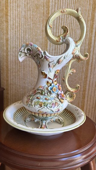 Jarra y Palangana Porcelana Multicolor