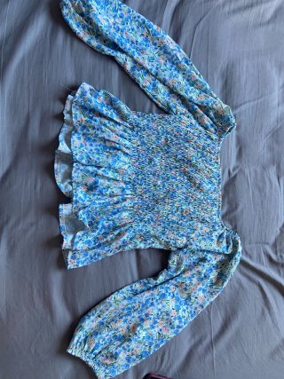 Blusa floral manga larga