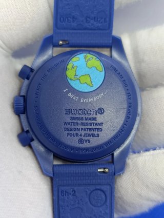 Omega Speedmaster Swatch Snoopy Azul