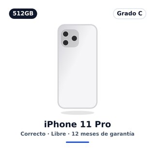 iPhone 11 Pro 512GB Blanco · Grado C · Libre