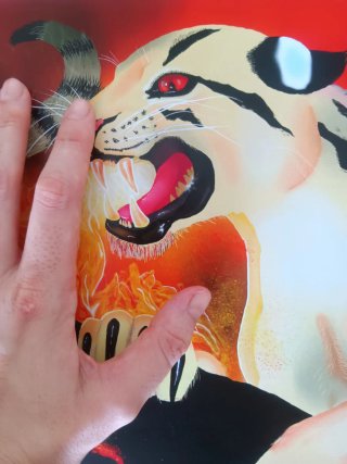 Lámina arte fantástico pantera híbrida