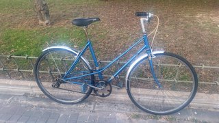 Bicicleta azul vintage
